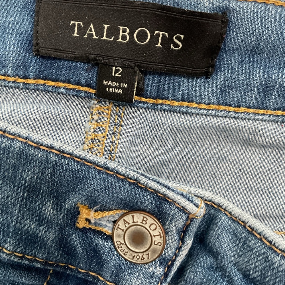 Talbots Blue Denim Jean Skirt Size 12 - Picture 3 of 4